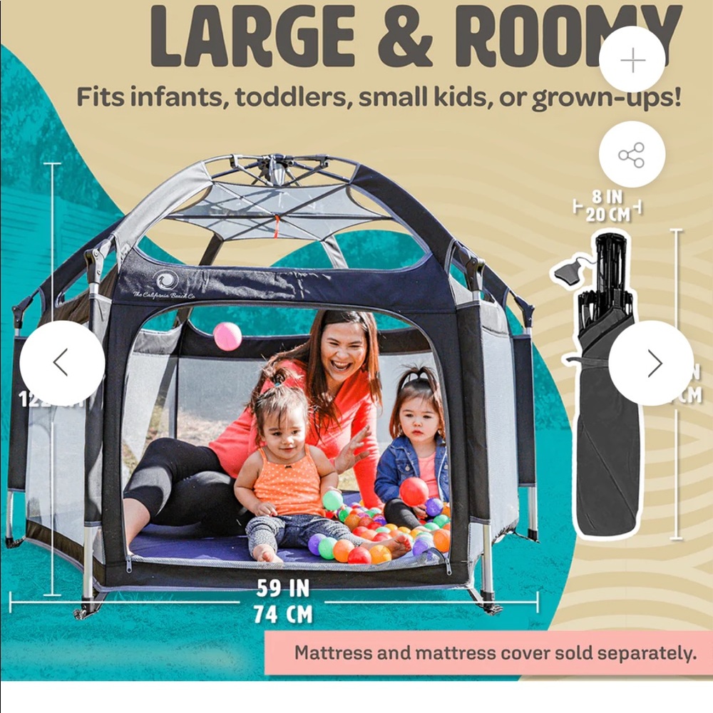The California Beach Co Pop Up and Mattress